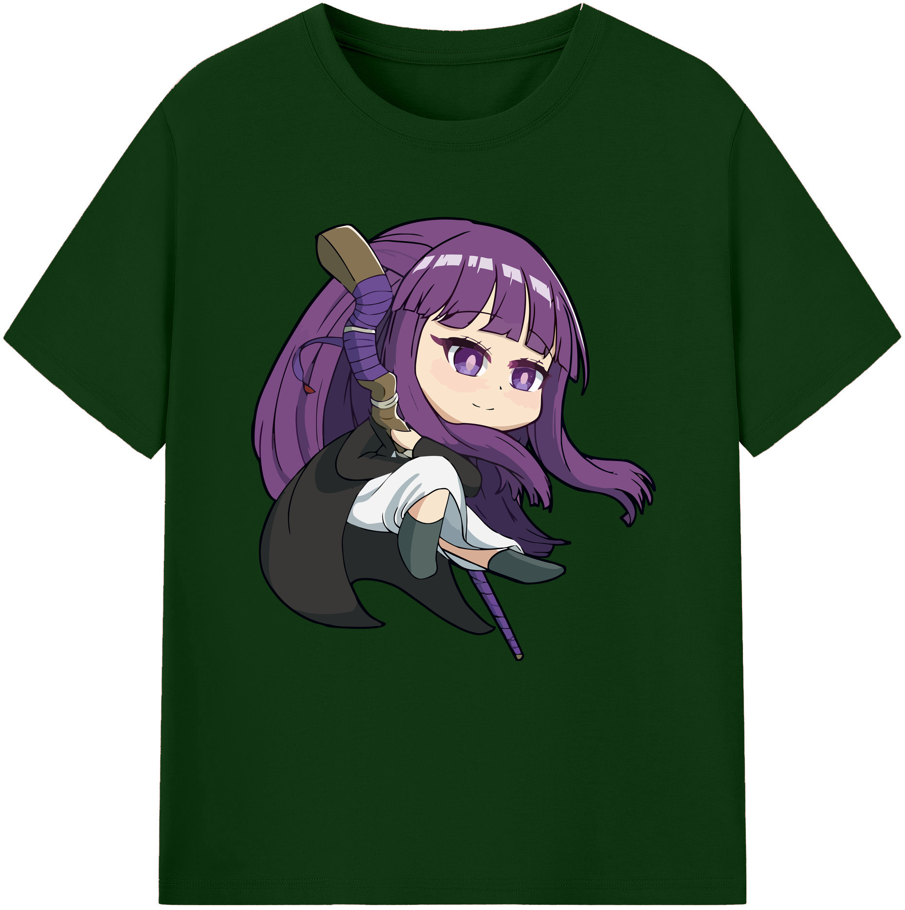 （画像用） 葬送のフリーレン Frieren 綿100％半袖Tシャツ（フロントプリント）